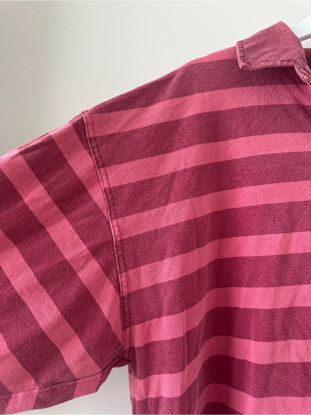 GAP Men’s Vintage Rugby Tee Red Striped Long Sleeve Henley Tshirt Sweater XL VTG